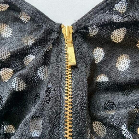 FINAL PRICE! Mapale Polka Dot Teddy Lingerie Bodysuit Black Lace M/L NWT NEW - Picture 7 of 9